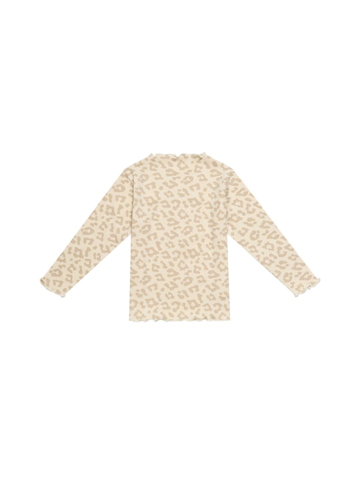 

Leevje Футболка с длинными рукавами и леопардовым принтом, с высоким воротником