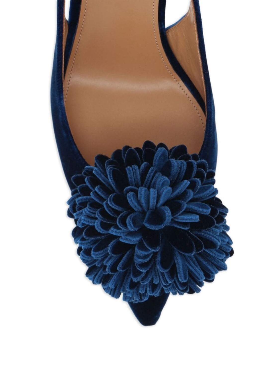 Aquazzura туфли-лодочки Couturier с открытой пяткой 65 мм, синий — фото 4