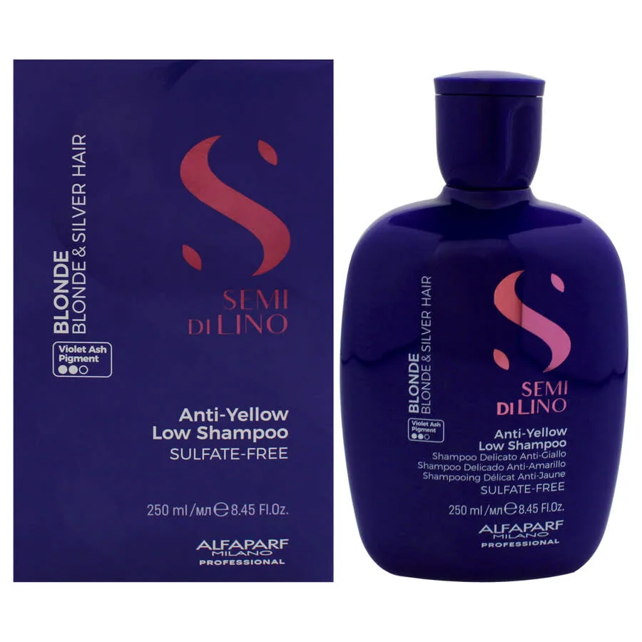Шампунь ALFAPARF Semi Di Lino Blonde Anti-Yellow без сульфатов 8,4 унции Уход за волосами 8022297133362