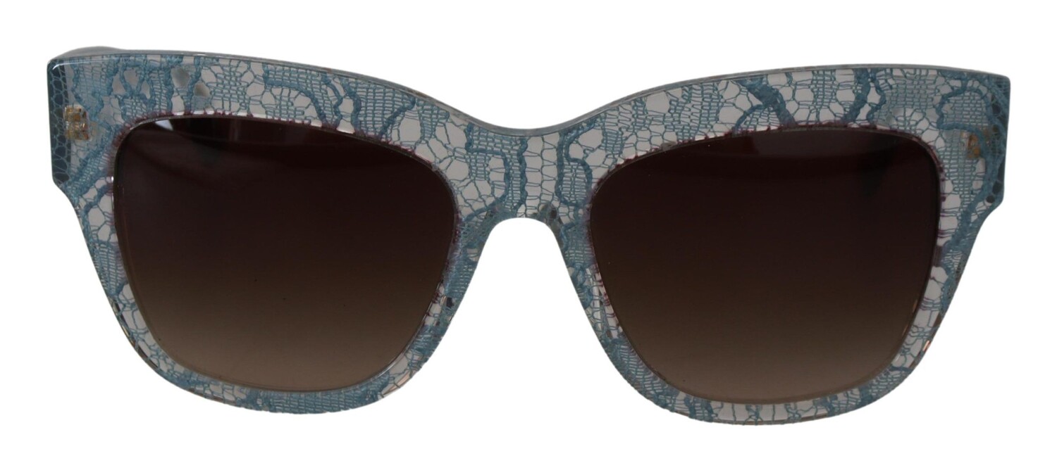 

Элегантные синие солнцезащитные очки с кружевной отделкой Dolce & Gabbana