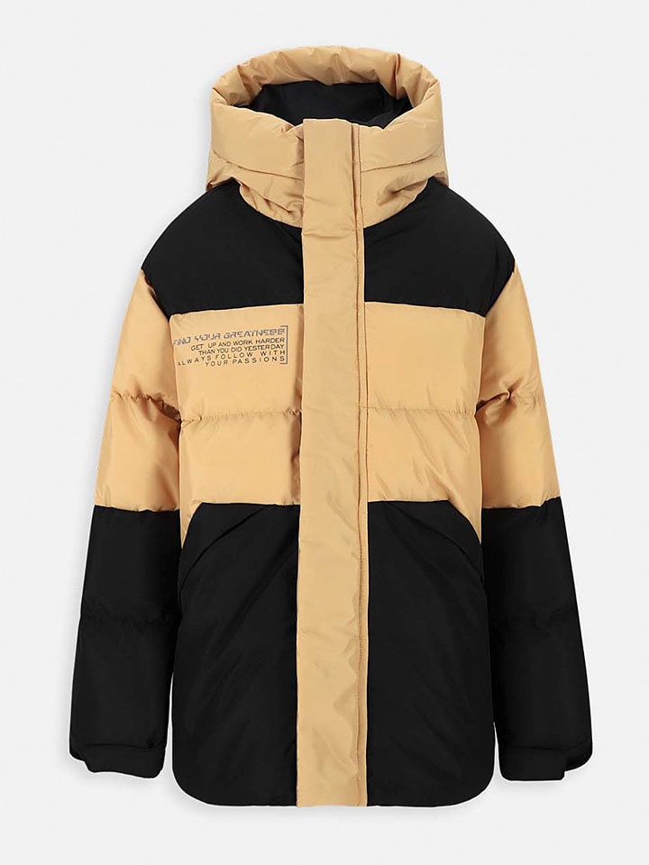 

Lemon explore Стеганая куртка бежево-черного цвета