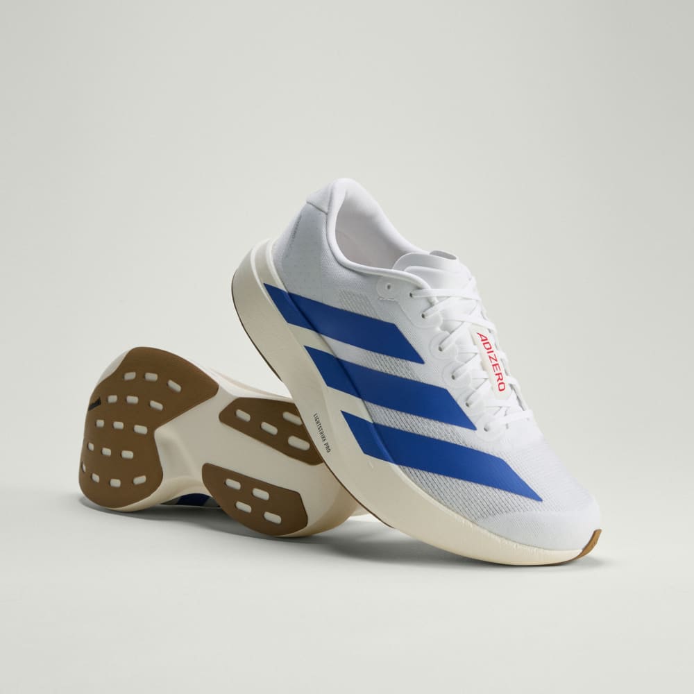 

Кроссовки Adidas Adizero EVO SL Shoes, цвет Cloud White/Royal Blue/Pure Ruby
