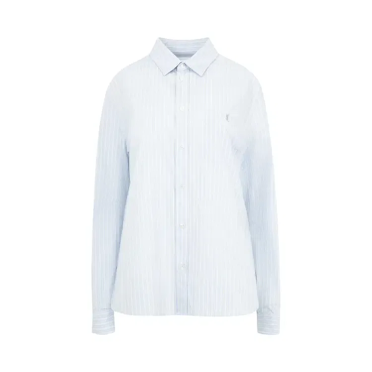 Рубашка Saint Laurent Popeline, синий