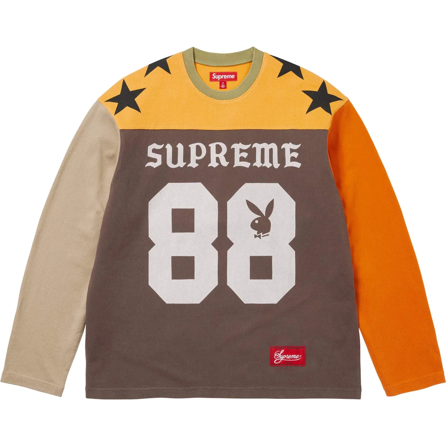 Футболка с длинным рукавом Playboy SS26 WEEK3 L/S Football Top Soccer Jersey унисекс Supreme, White — фото 3