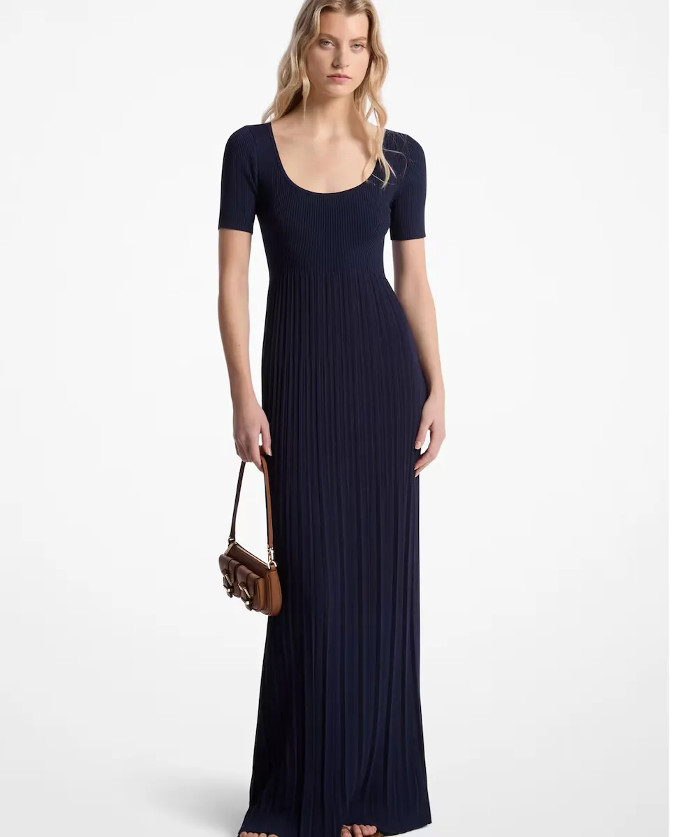 

Длинное трикотажное платье стрейч Michael Michael Kors, тёмно-синий