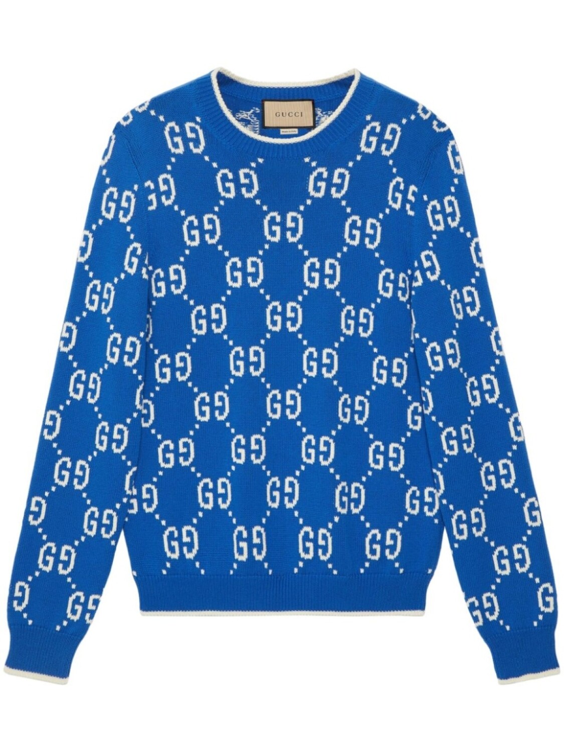 

Gucci джемпер вязки интарсия с логотипом GG, синий