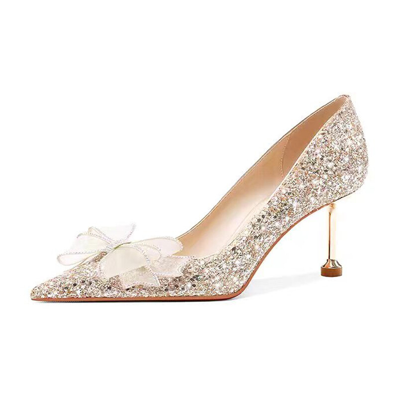 Туфли женские на высоком каблуке Imono, цвет Champagne Gold 6cm — фото 4