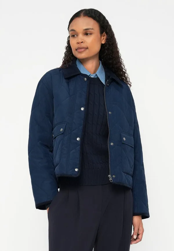 Утепленная стеганая водоотталкивающая зимняя куртка с флагом Tommy Hilfiger, Dark Night Navy — фото 4