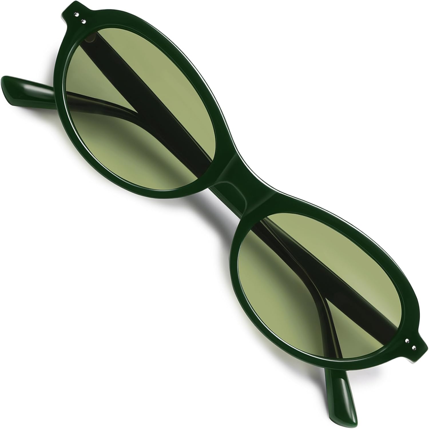 

Модные овальные поляризованные солнцезащитные очки VANLINKER для женщин и мужчин, маленькие, в стиле ретро 90-х, «кошачий глаз», узкая элегантная оправа VL9847, C5-dark Green/Light Green