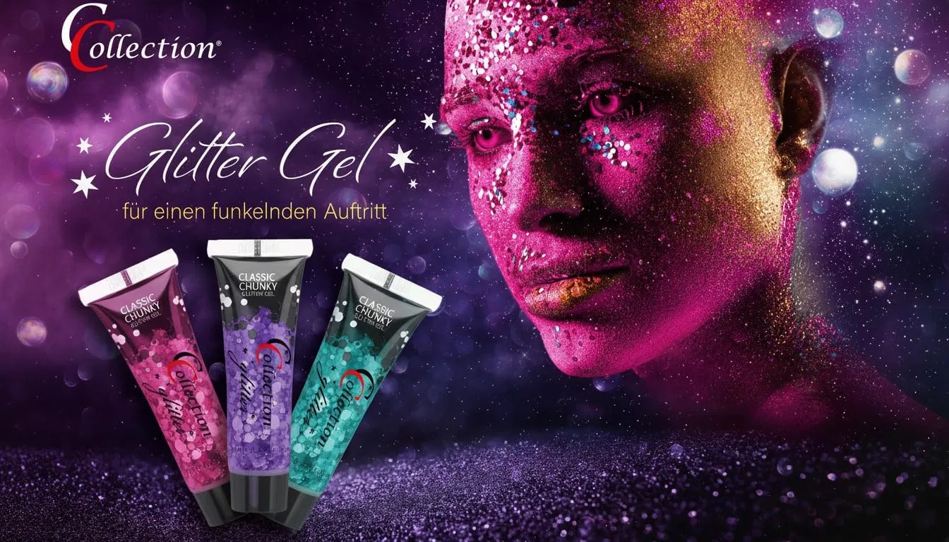 Гель-глиттер для лица и тела Cologne Collection «Chunky Glitter Gel» Cologne Collection, Turquoise — фото 4