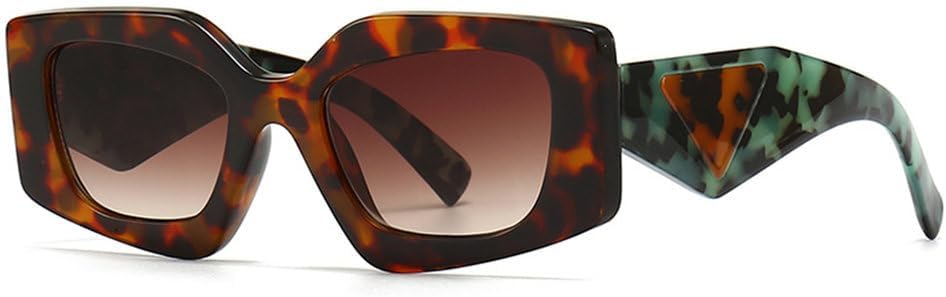 

Солнцезащитные очки в стиле ретро, ​​прямоугольные, «кошачий глаз», для женщин и мужчин, современная крупная оправа, модные широкие дужки, защита от ультрафиолета UV400 TYUVIVO, Leopard-green