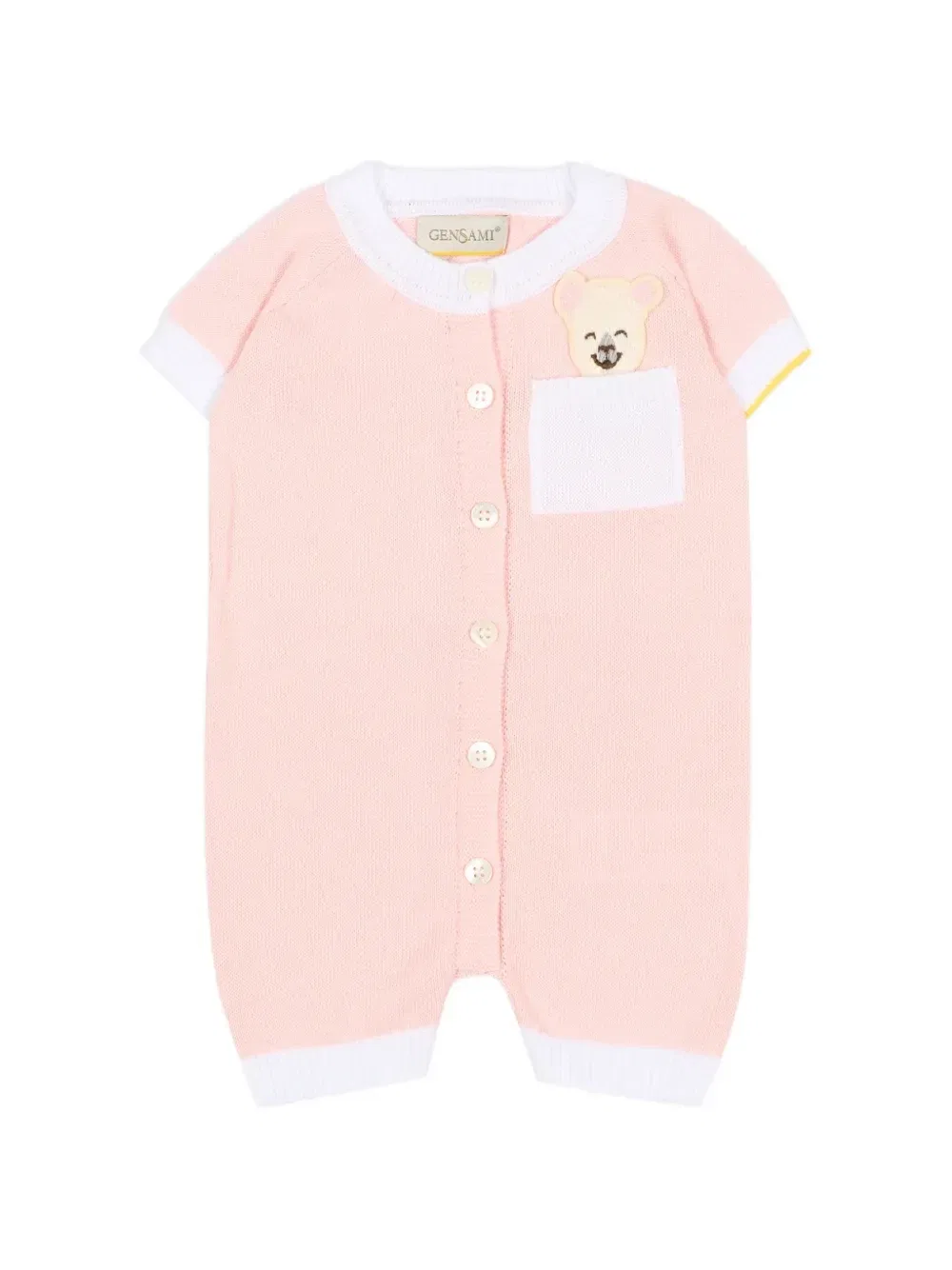 Комбинезон с карманом и медвежонком Gensami Kids, розовый