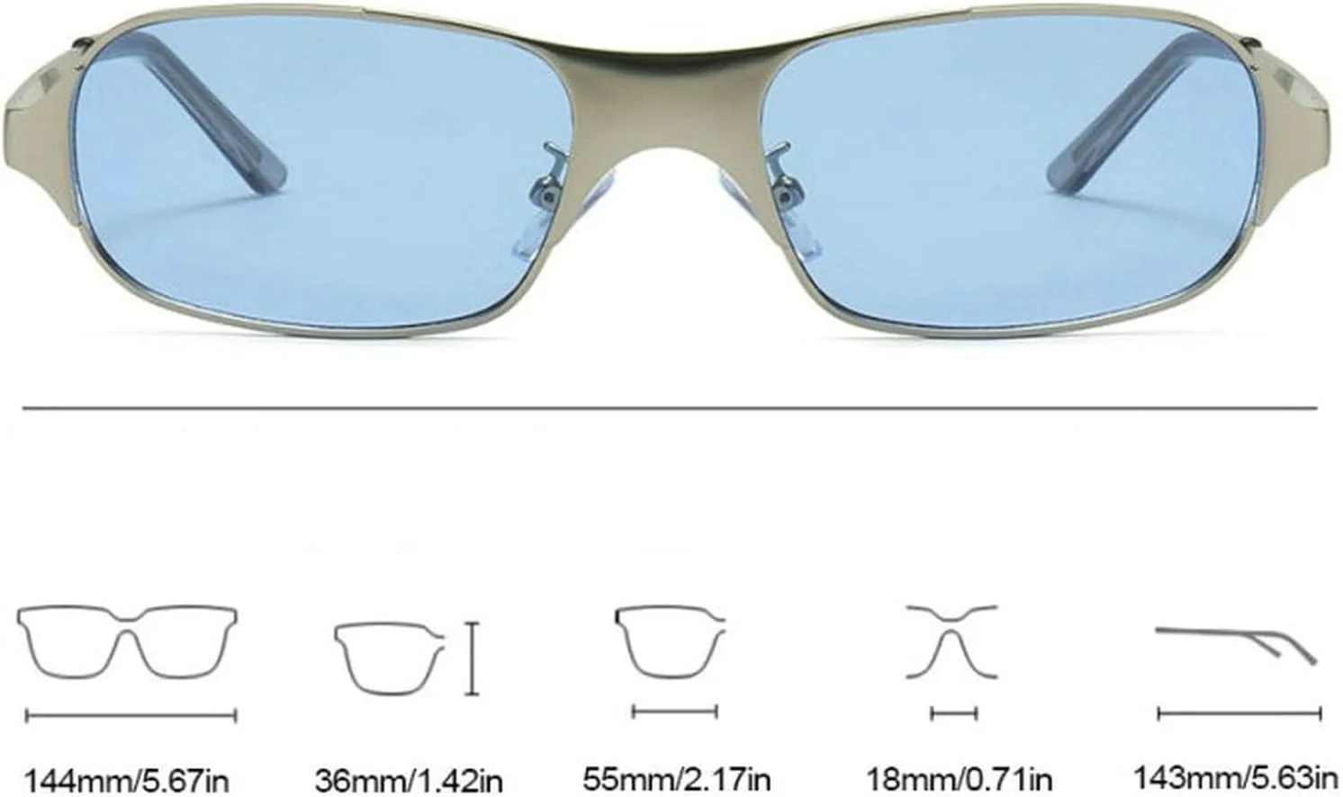 

COTIA Модные ретро-солнцезащитные очки квадратной формы для женщин и мужчин, маленькие прямоугольные, в стиле панк, с металлической оправой, в стиле Y2K, Purple