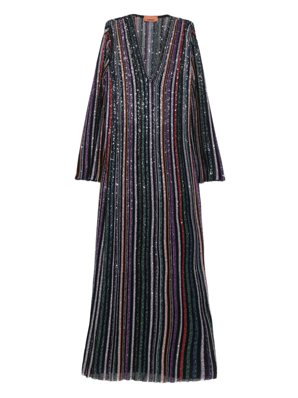 

Платье макси с V-образным вырезом и пайетками Missoni, фиолетовый
