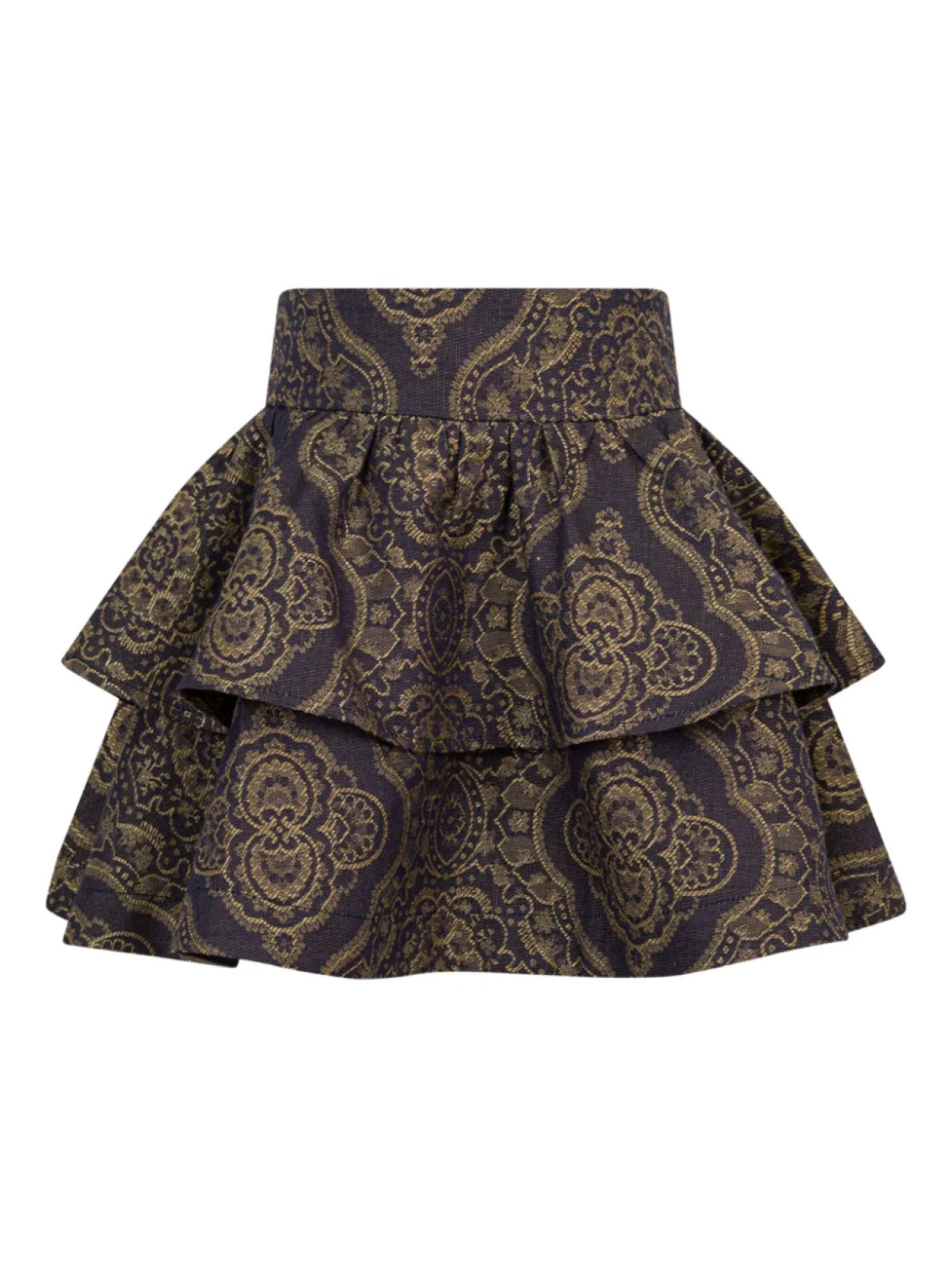 

Юбка из хлопка и льна ETRO KIDS, коричневый