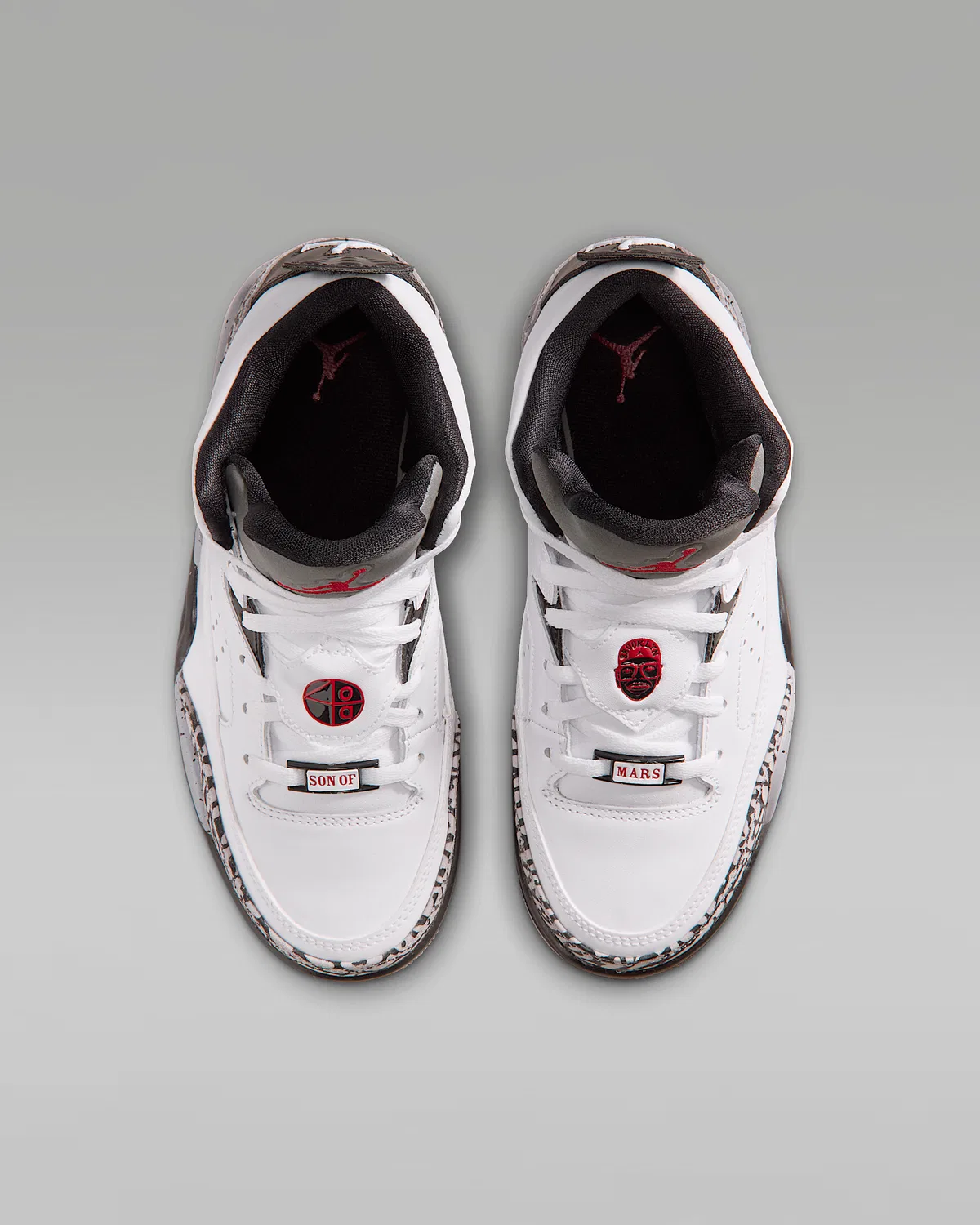Кроссовки Jordan Son of Mars Low для детей, White/Black/Cement Grey/Gym Red — фото 4