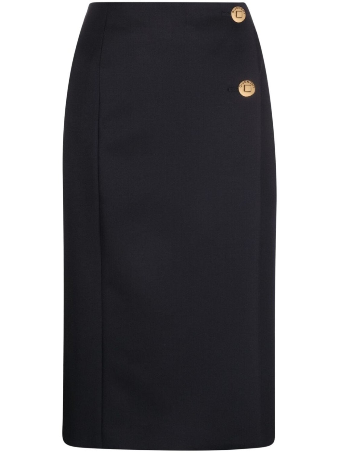 

Givenchy юбка прямого кроя из смесовой шерсти, синий