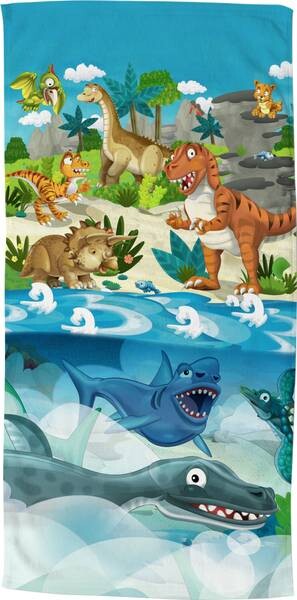 

Пляжное полотенце Good morning Prehistoric, 75x1x150 см цвет multi