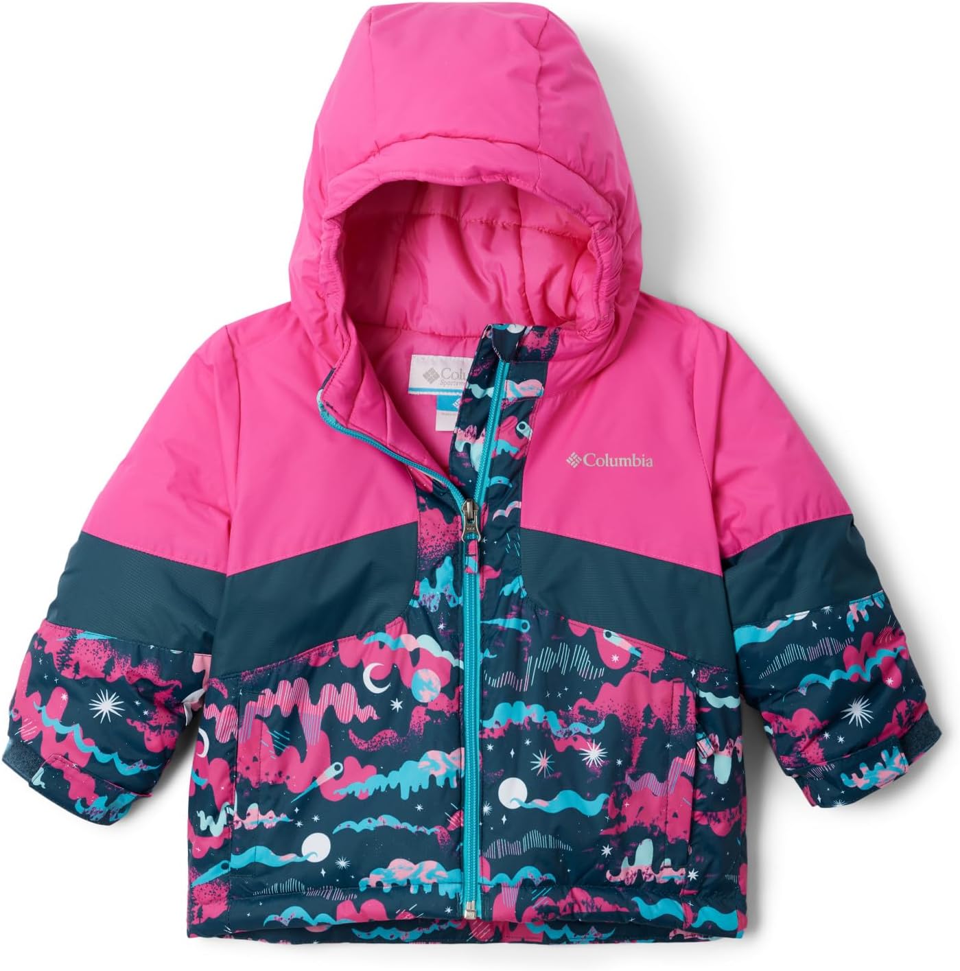 Куртка Columbia girls Horizon Ride Ii, Night Wave Hypergalactic, Pink Ice — фото 4
