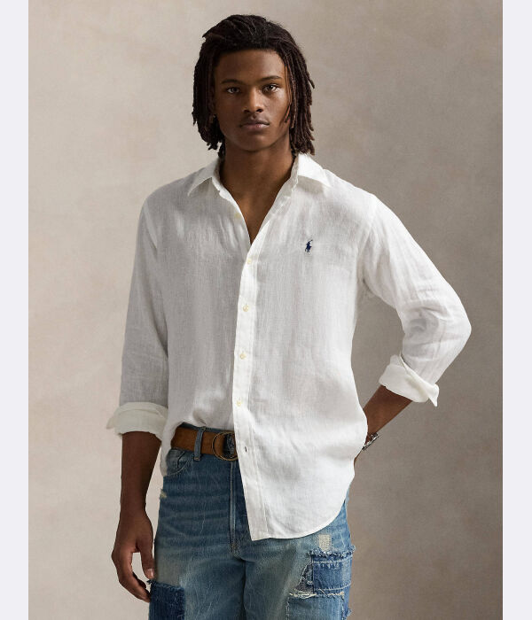 

Льняная рубашка Slim fit Polo Ralph Lauren, белый