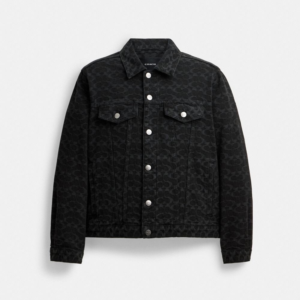 

Куртка COACH Signature Denim, цвет Black Signature