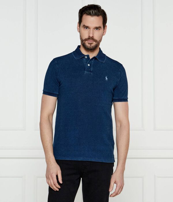 

Рубашка поло Custom slim fit Polo Ralph Lauren, синий