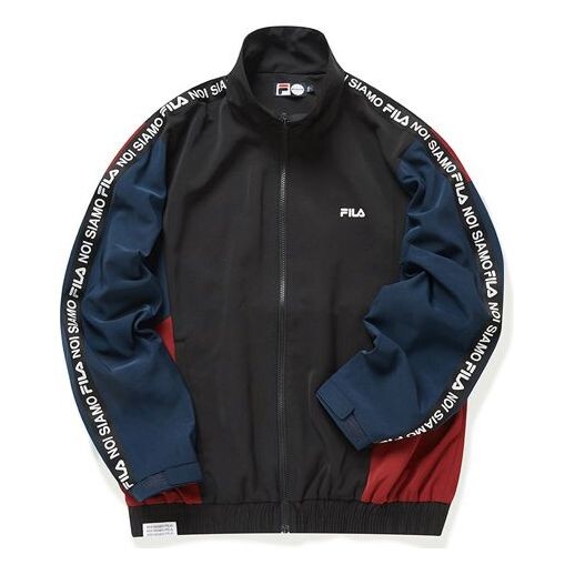 

Куртка inline casual sports woven stand collar jacket black Fila Fusion, черный