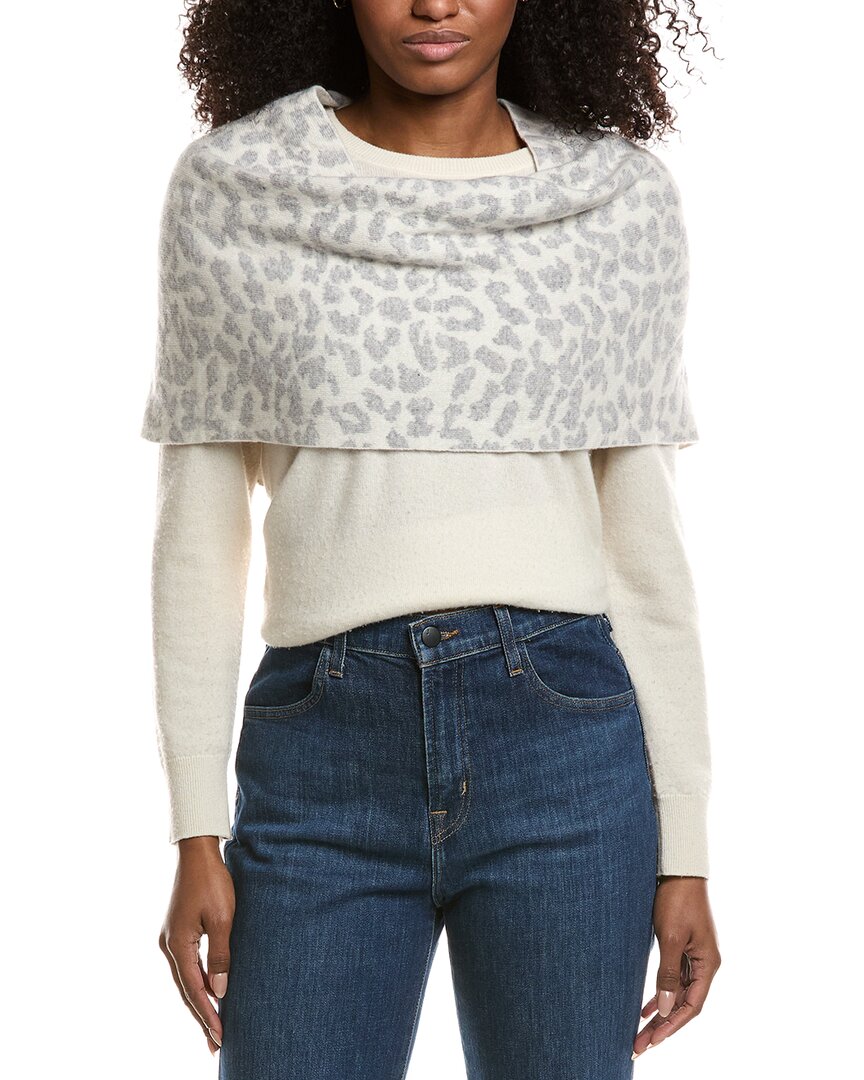 

Мини-пончо из кашемира Portolano, белый