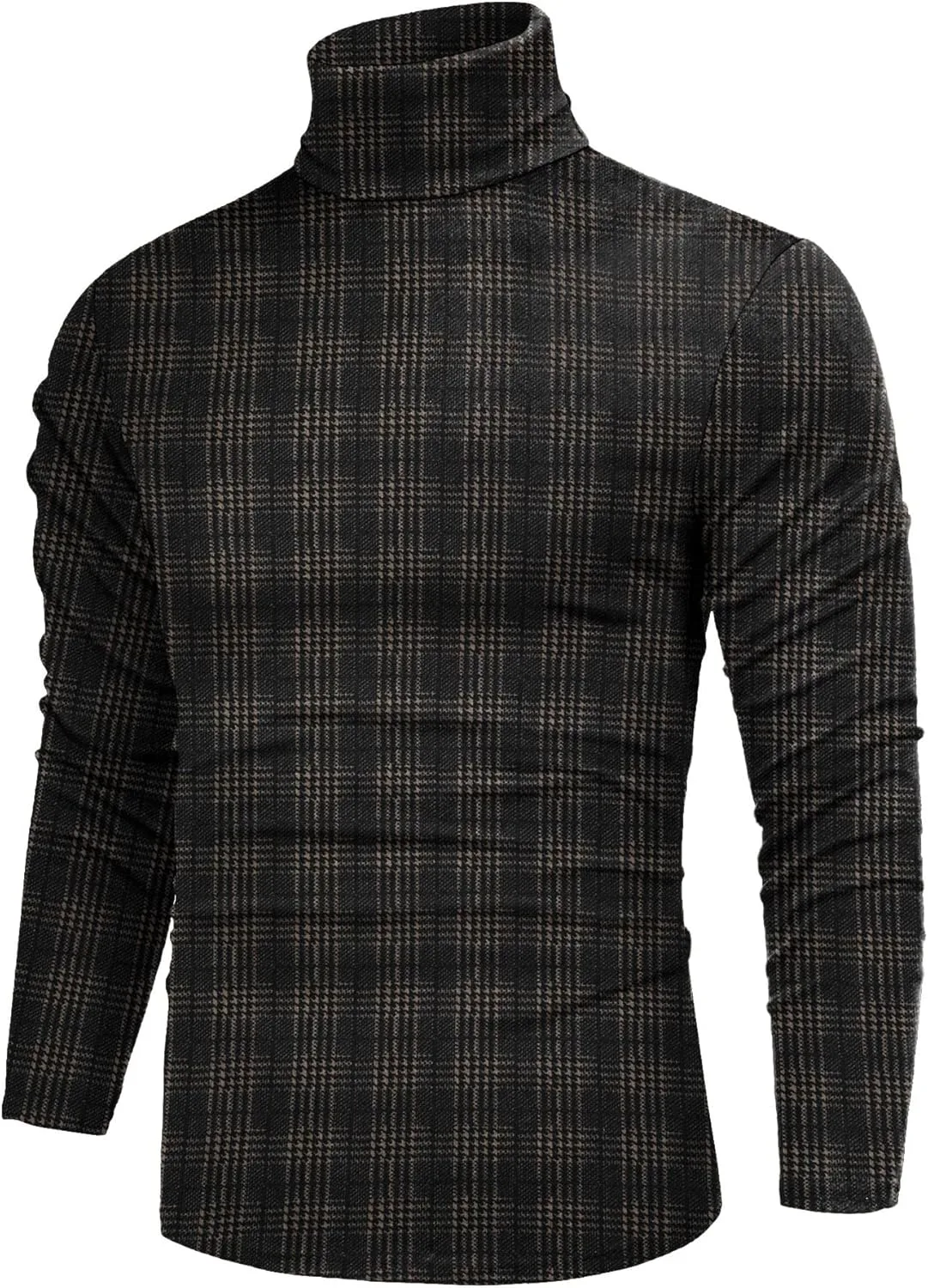 

Poriff мужская повседневная тонкая вязка легкий водолазка пуловер