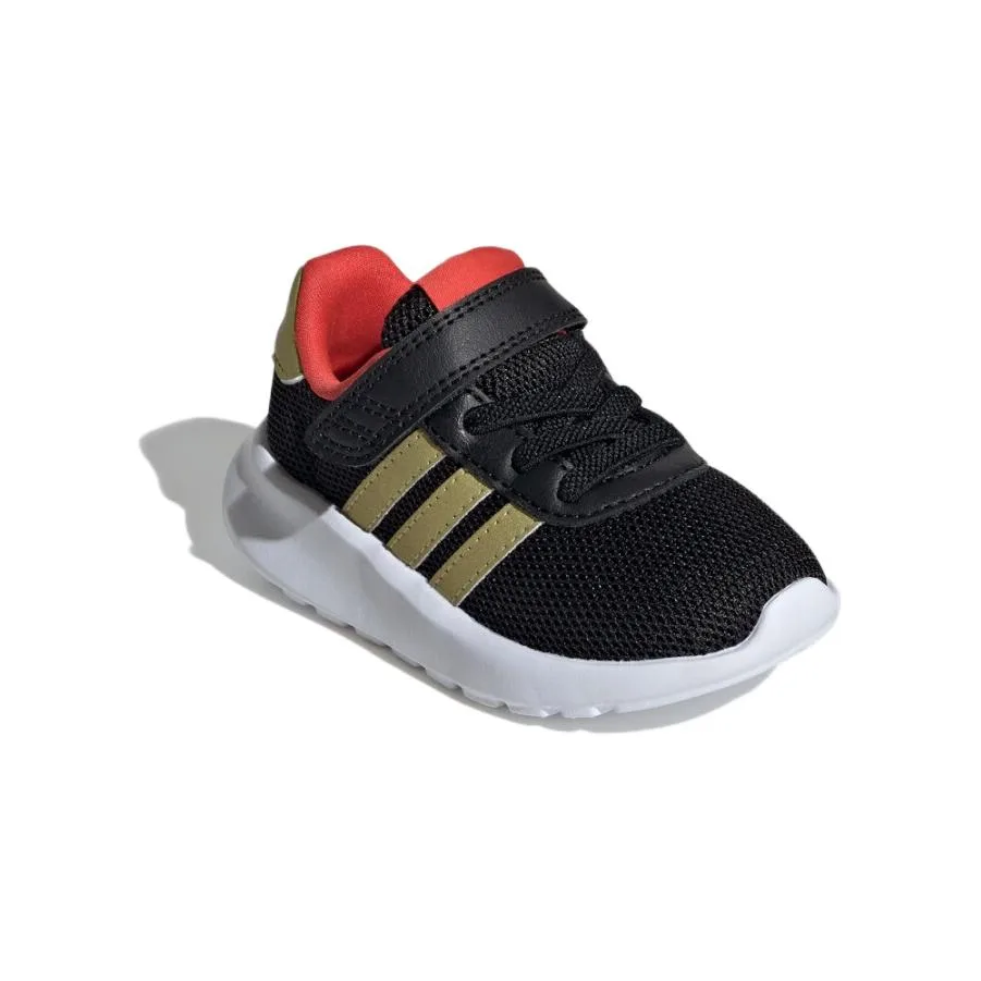 Adidas Neo Кроссовки Lite Racer 3.0 для малышей, черные, золотые, красные — фото 4