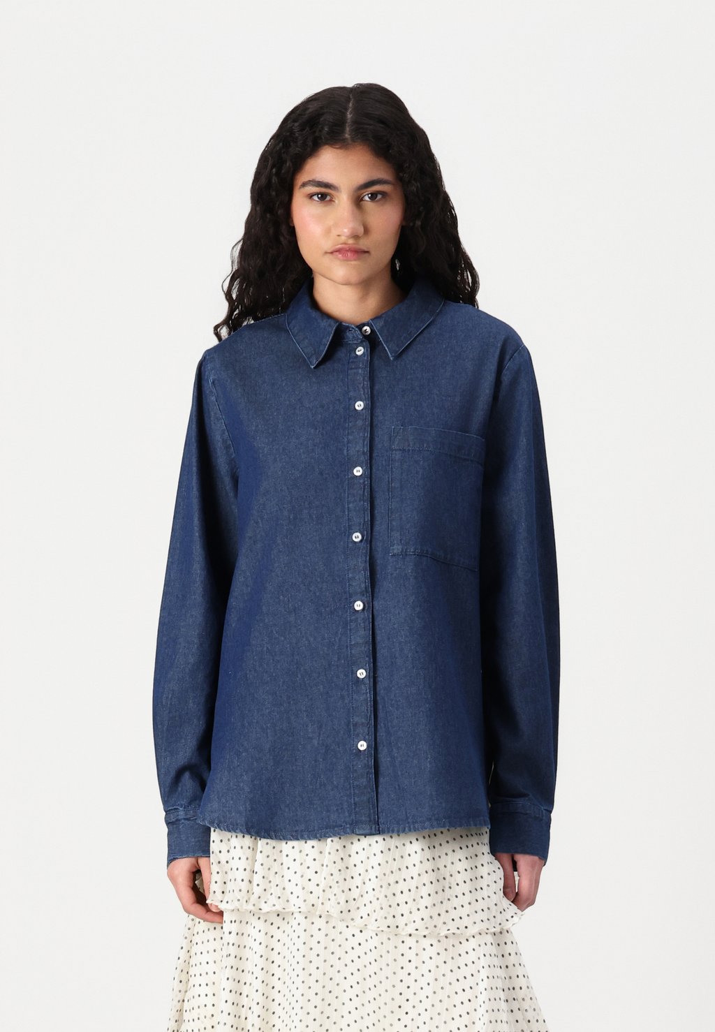 

Блузка на пуговицах PCTENIM SHIRT Pieces, цвет Medium Blue