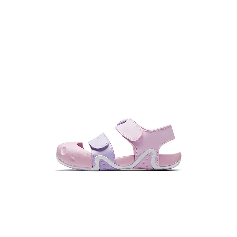 Antakids Synthetic Leather Slip Resistant Anti Kick Breathable Lightweight Cushioning Low top Toddler Shoes Pink Purple