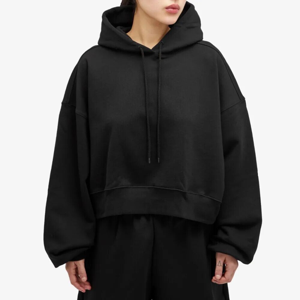 

Wardrobe.Nyc Объемный топ с капюшоном, черный