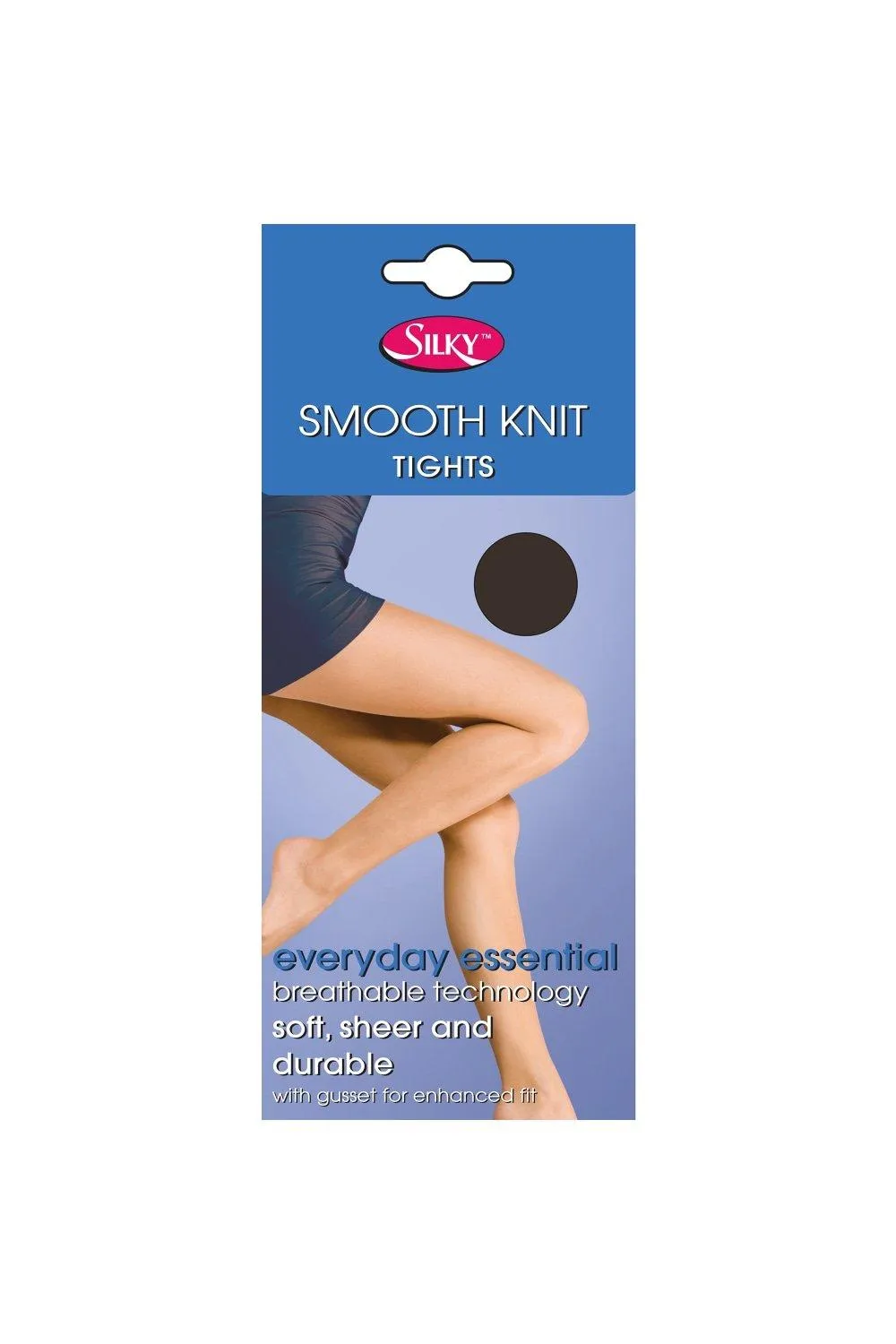 

Гладкие трикотажные колготки (1 пара) Silky, черный