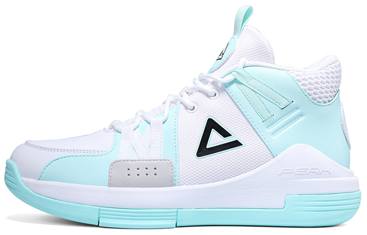 

PEAK Амортизирующие противоскользящие износостойкие баскетбольные кроссовки High Top мужские бело-зеленые