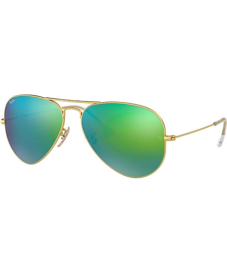 

Зеркальные солнцезащитные очки-авиаторы Ray-Ban унисекс RB3025 58 мм, золотой
