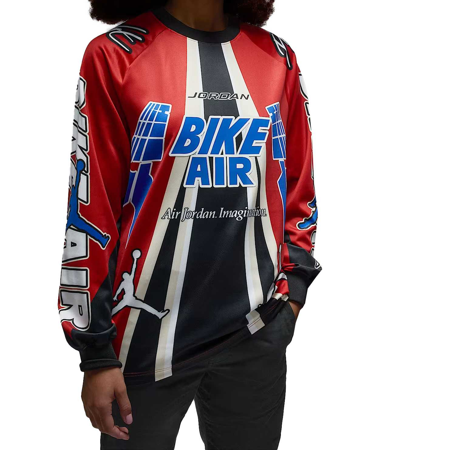 

Футболка Nigel Sylvester BMX азиатский размер S Jordan, черный/синий