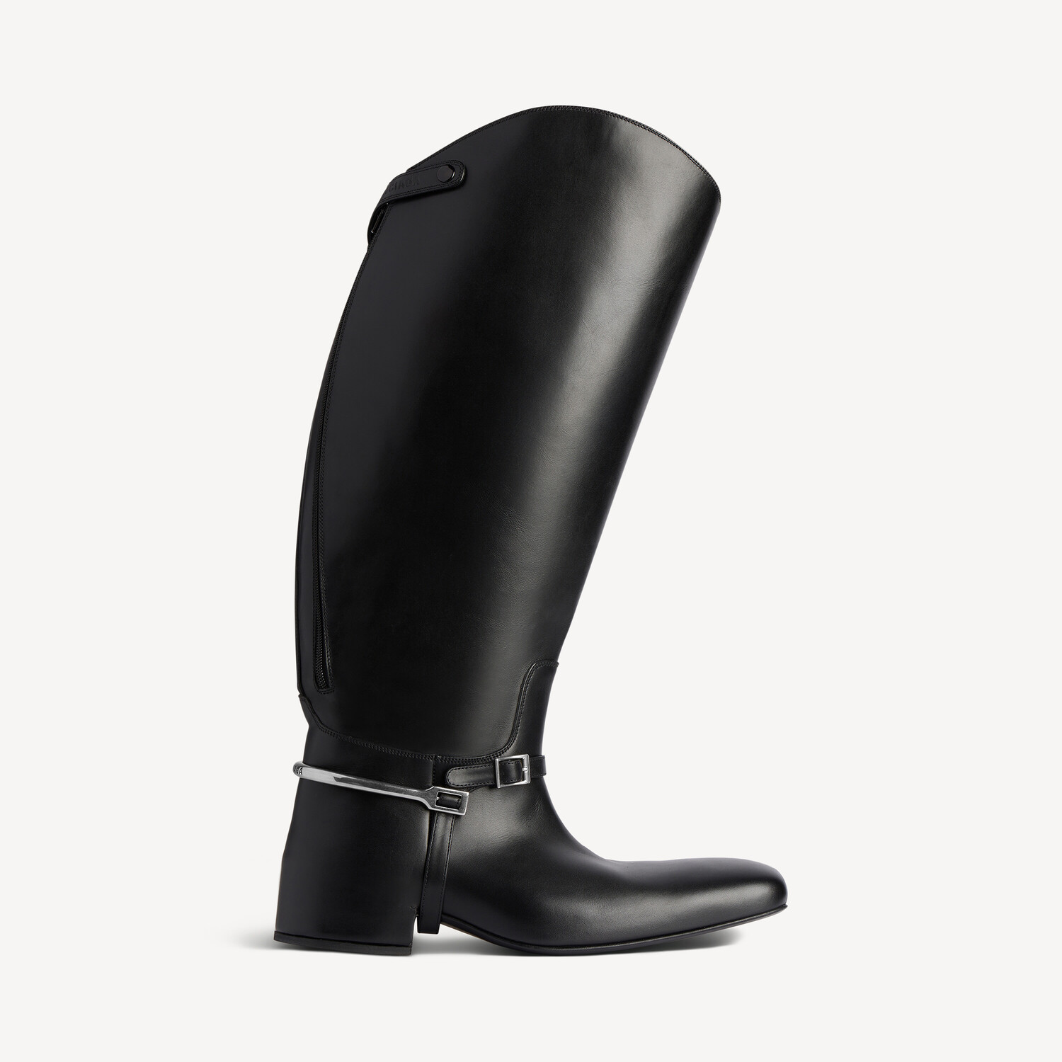 Мужские сапоги excavator для верховой езды в черно-серебристом цвете BALENCIAGA, серебристый/черный