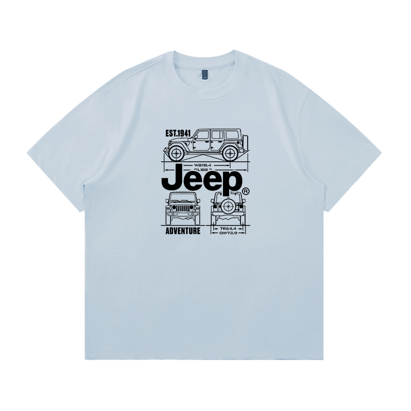 

Футболка унисекс Jeep, светло-голубой