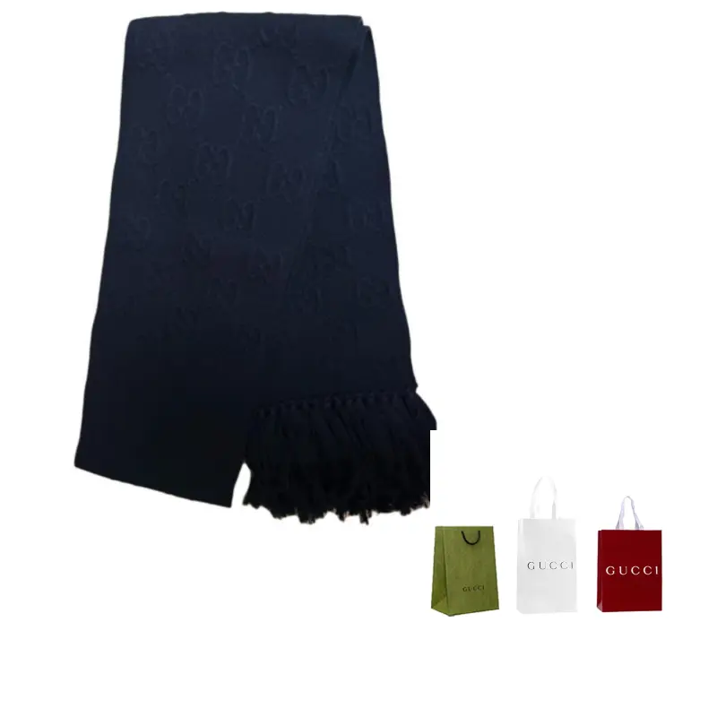 

GUCCI Шерстяной вязаный шарф Unisex Blue