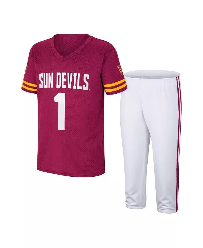 

Комплект из темно-бордового и белого футбольного джерси и брюк Big Boys Sun Devils штата Аризона Colosseum