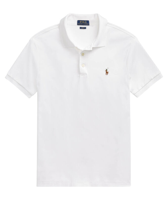 

Рубашка поло узкого кроя с короткими рукавами Polo Ralph Lauren, белый