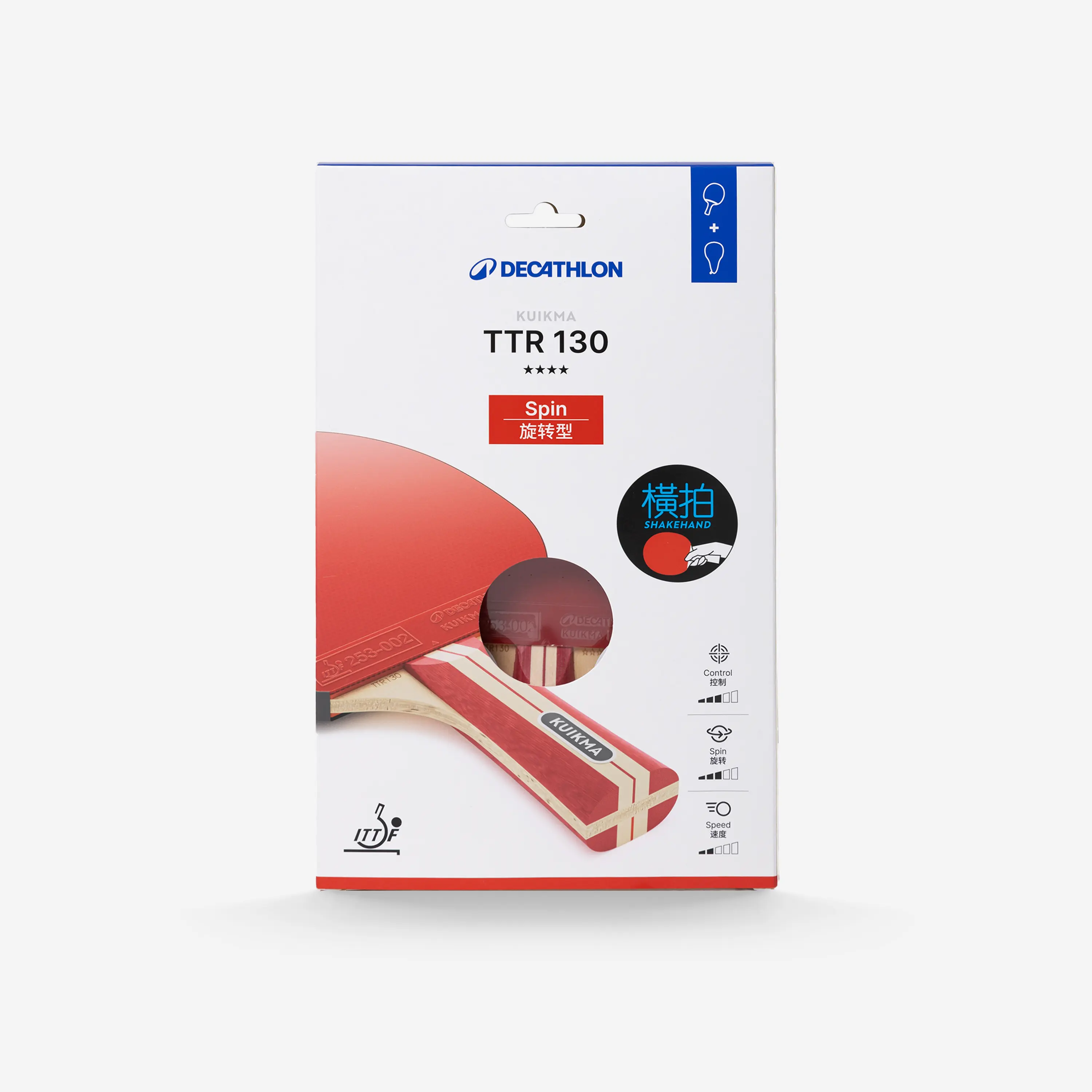 

Мужская теннисная ракетка Pongori TTR 130 4 звезды вращающаяся с чехлом сертифицирована ITTF