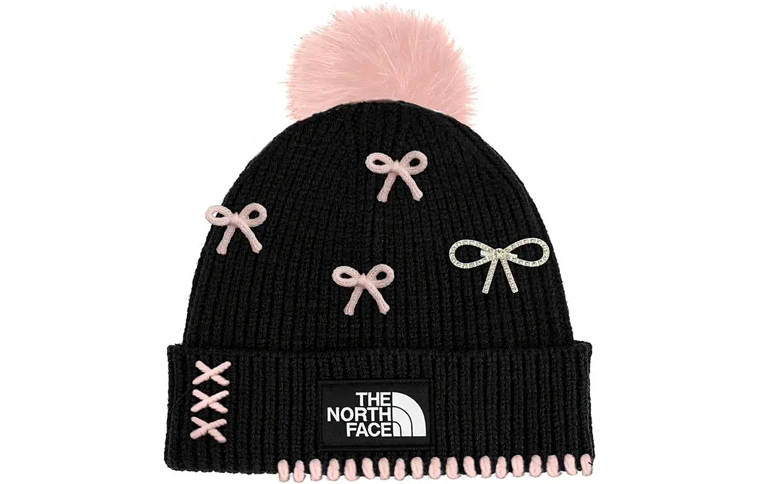

Нейлоновые акриловые шапки унисекс THE NORTH FACE, черный розовый
