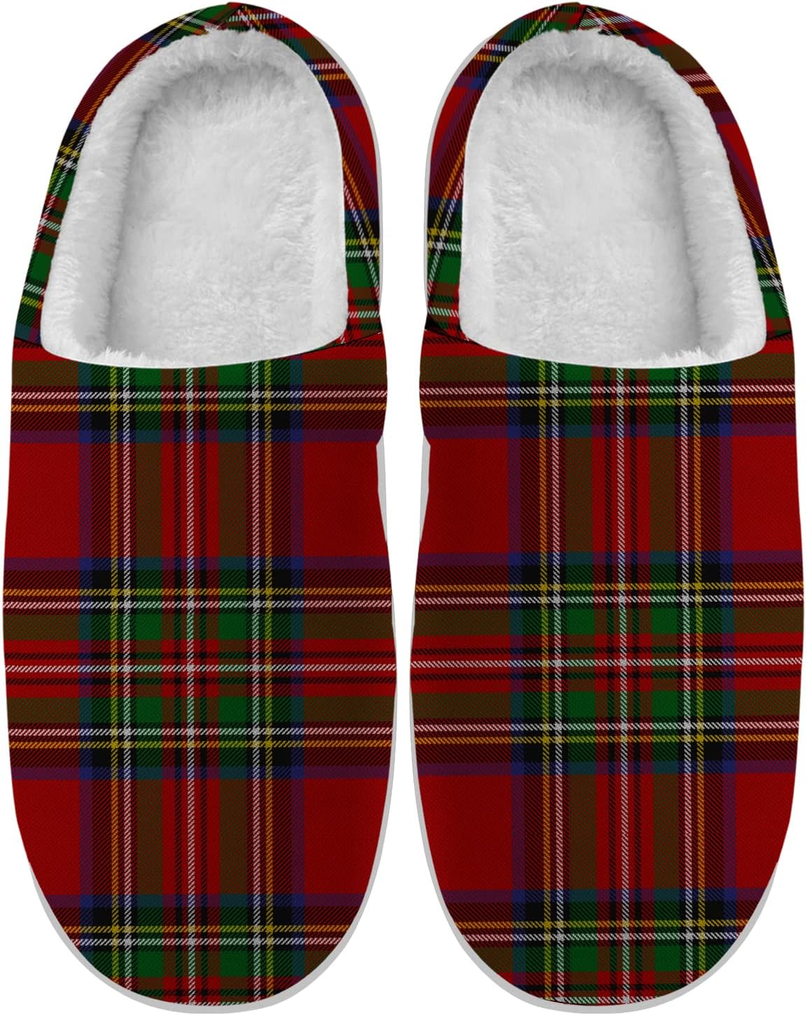 

Тапочки Ciadoon в клетку для женщин и мужчин, домашние тапочки с эффектом памяти, мягкие пушистые тапочки, зимние сандалии, обувь, подарки, красный/зеленый