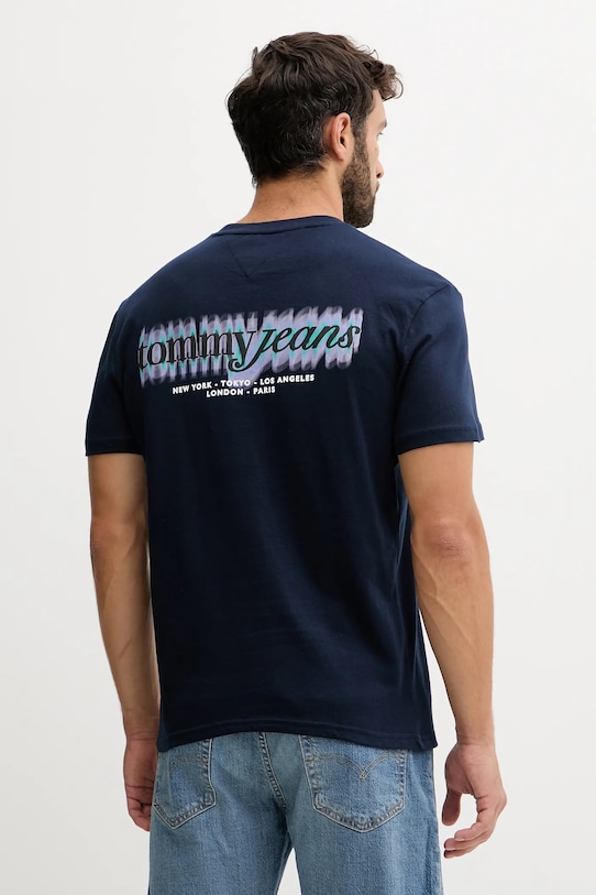 

Хлопковая футболка Tommy Jeans, темно-синий