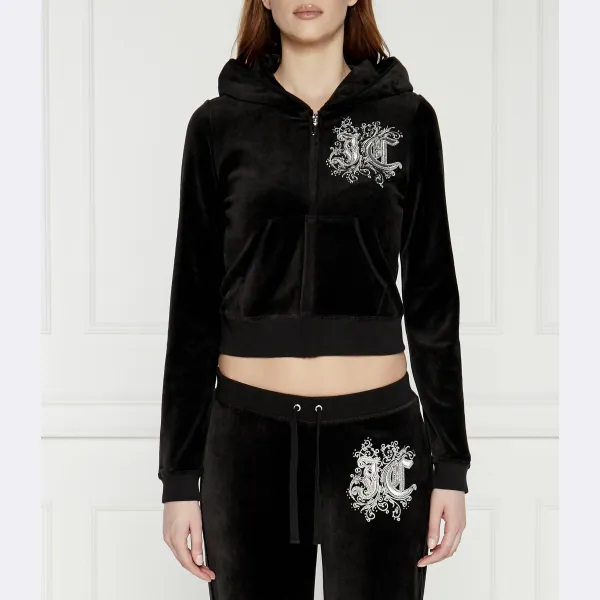 

Укороченная толстовка Juicy Couture, черный