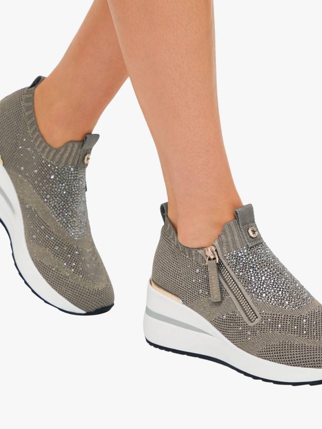 Трикотажные кроссовки с высокой посадкой на молнии Carvela, бронзовый — фото 2