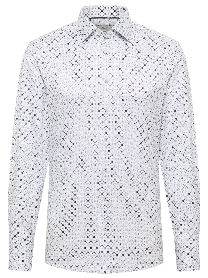 

Eterna Приталенная рубашка бежевого цвета