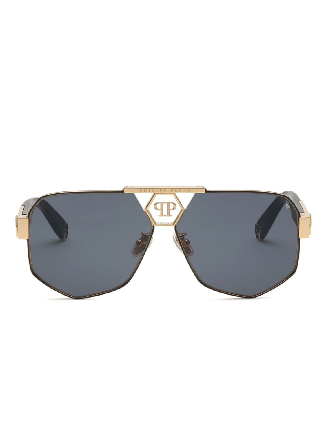 

Philipp Plein солнцезащитные очки Plein Badge, черный